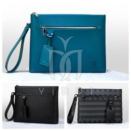 Luxury Business Handbags Leather Clutch iPad bag Designer toiletry bag Zipper storage bag Chequebook Passport keys pouch Beauty Cosmetic Bags Designer Clutch purse