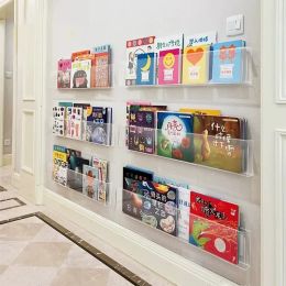 Racks Transparent Acrylic Record Display Rack CD Reading Magazine Collection Wall Hanging Storage of Children's Wall Painting Album