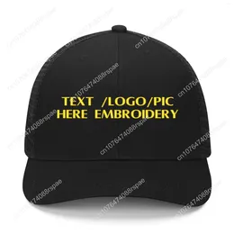 Ball Caps Custom Embroidered Hat Mens Womens Sports Baseball Hats Hip Hop Breathable Summer Headwear Customised Made DIY