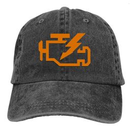 Ball Caps Check Engine Light Multicolor Hat Peaked Women's Cap Orange Personalized Visor Protection Hats