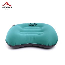 Pillow Widesea Iatable Pillow Camping Portable Outdoor Cushion Air Equipment Compressible Sleeping Gear Accessories Car Tourism