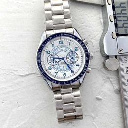 2024 Mens Business and Leisure 6-Pin Running Second Quartz Watch Crosses the World