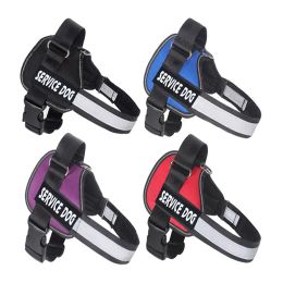 Harnesses Reflective Nylon Dog Harness Adjustable Personalised Dog Harness with Name Tags Small Medium Large Dog Pet Harness Vest