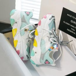 Fitness Shoes Ulzzang Fashion Sneakers Woman Yellow Chunky Casual Platform Designers Female Mesh Women Vulcanised 2024 Trainers