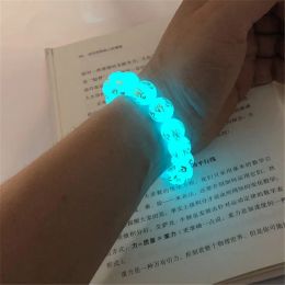 Strands Natural Stone Punk Bracelet Yoga Healing Luminous Glow In The Dark Bracelet Charm Beads Bracelet for Men Women Jewellery Wholesale