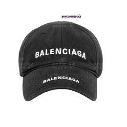 New Fashion Sports Baseball Caps Hip Hop Face Strapback Golf Caps BLNCIAGA Unisex Double Letter Logo Embroidered Black Duck Tongue Hat Hat