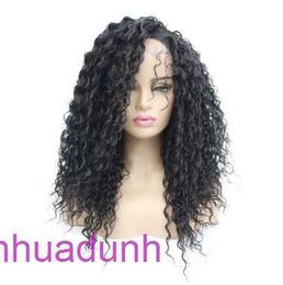 Wholesale Fashion Wigs hair for women Fashionable black bubble face small curly with lace synthetic fiber half hand hook wig head cover LW0148