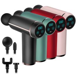 Massager Lcd Display Massage Gun Massage Gun Deep Tissue Percussion 32 Speeds Electric Fascia Gun for Neck Back Shoulder Pain Relief