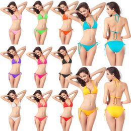 2024 Bikini sexy Colour solid bikini swimsuit