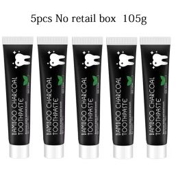 Toothpaste 5pcs NO BOX Bamboo Charcoal Mint Flavor Oral Hygiene Cleaning Remove Tooth Stains Teeth Whitening Black Toothpaste