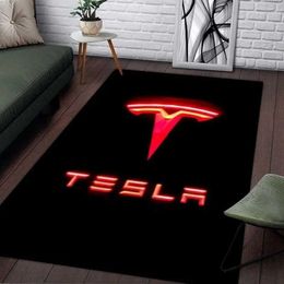 Carpet Fashion Art Print T-Tesla Sports Car Carpet Family Living Room Kitchen Area Floor Mat Childrens Non slip Rug Birthday Gift T240422