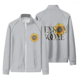 Men's Hoodies Benson Boone Sunflower Stand Collar Pullover Long-Sleeved Top Sweatshirts Zipper Casual Fashion Grey Hooded Sweatshirt