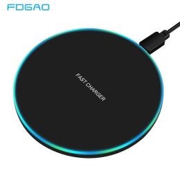 Chargers FDGAO 30W Fast Wireless Charger For Samsung S23 S22 Note 20 Type C Charging Pad for iPhone 15 14 13 12 11 XS XR X 8 Airpods Pro