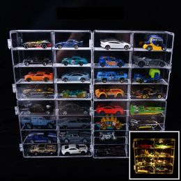 Bins 8 Grid 1:64 Car Model Toy Storage Box Toy Car Model Domeka Model Dustproof Box Doll Handmade Transparent Acrylic Display Box