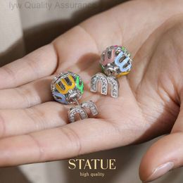 Luxury Mui Mui Earring Designer Earring for Woman Heart Earring m Letter Round Ball Earrings in Front and Back of Miao Family Feminine Style Fashion Ball Colourful Smal