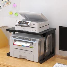 Racks Desktop Printer Rack Office Desk Creative Doublelayer Storage Shelf Multifunctional Needle Copy Bracket