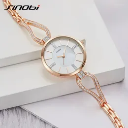 Wristwatches SINOBI Women Watches Diamond Bracelet Watch Elegant Ladies Girls Quartz Wristwatch Female Dress Gift