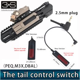 Lights Tactical Flashlight Pressure Pad Airsoft Torches Tail Control Switch Peq Dbal M3x Scout Lights Accessories Dbal A2 Peq15 Switch