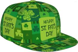 Ball Caps Green St. Patrick's Day Flat Bill Hat Unisex Snapback Baseball Cap Hip Hop Style Visor Blank Adjustable