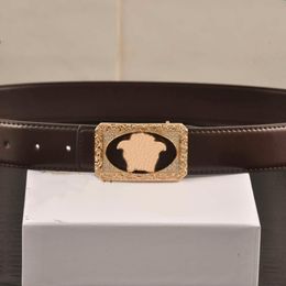 Belt With Medusa Buckle Men Designer Belt Classic Business Casual Belt Wholesale Waistband Belts For Women Designer Metal Smooth Buckle 3.8cm