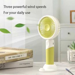 Other Appliances Handheld Fan 2024 Three Speed Silent USB Charging Portable Small Electric Fan Multi functional Phone Stand J240423