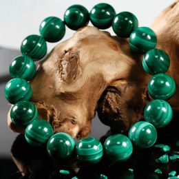 Strands 6/8/10mm Natural Malachite Bracelets Women Men Natural Stone Beads Bracelet Round Diabetes Relief Bracelet Healing Jewellery