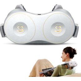SKG Shiatsu Neck Massager with 4D Electric Kneading and 4 Heating Levels - Deep Tissue Pain Relief for Home, Office, Car - Relaxation on the Go