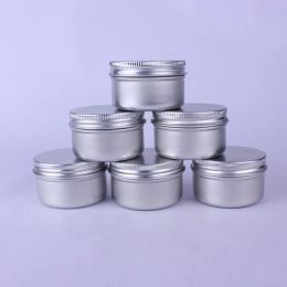 wholesale 5ml Aluminum Containers Packaging Jars 5g Metal Tin Box Screw Caps 5 ml g Sugar Makeup Cream Lip Gloss Wax Pot Oils Balm LL