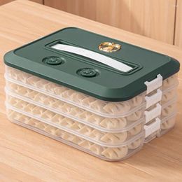 Storage Bottles Stackable Food Box Container With Buckle Capacity Dumpling Portable For Refrigerator