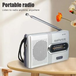 Radio NEW Portable Mini Radio Handheld Dual Band AM FM Music Player Speaker with Telescopic Antenna Outdoor Radio Stereo