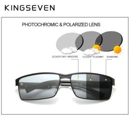 Sunglasses KINGSEVEN Fashion Photochromic Men Sunglasses Women Chameleon Polarised Pilot Sun Glasses Antiglare Driving Eyeglasses UV400