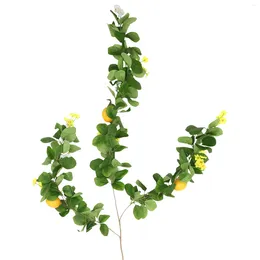 Decorative Flowers Faux Wall Hanging Simulated Bouquet Artificial Fake Branch Lemons Branches Plastic Stem Garland