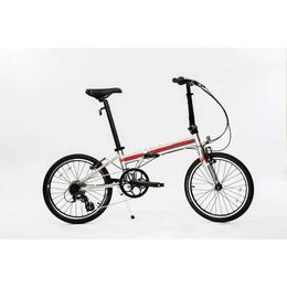 Bikes Liberte 23 lb Lightweight Aluminium Alloy 20-Inch 8-Speed Folding Bicycle with Quick Release Wheels Y240423