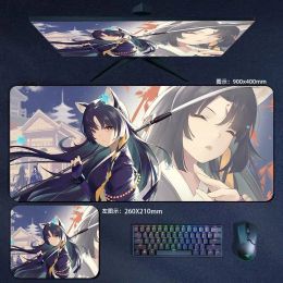 Rests Arknights Ming Ri Fang Zhou Surrounding Mouse Pad Large Lock Edge Computer Table Pad Keyboard Pad Game Customised