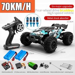 Electric/RC Car RC Cars 2.4G 390 Moter High Speed Racing with LED 4WD Drift Remote Control Off-Road 4x4 Truck Toys for Adults and Kids T240422