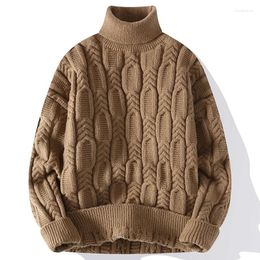 Men's Sweaters 2024 Deep Winter Top Quality Thick Warm Turtleneck Pullover Men Casual Mens Long Sleeve High Neck Sweater Tops