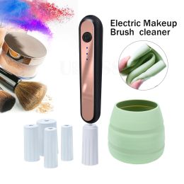 Scrubbers Usb Makeup Brush Cleaner Electric Makeup Brush Cleaner And Dryer Automatic Make Up Washing Machine Spinner Silicone Fast Cleaner