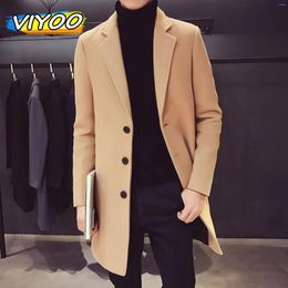 Men's Trench Coats Jacket Spring 2024 Men Clothing Casual Business Coat S Leisure Overcoat Male Punk Windbreaker Jackets For