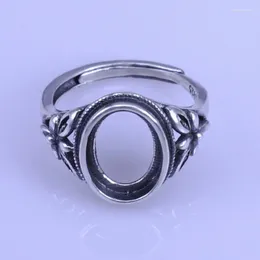 Cluster Rings Vintage Marcasite Silver Ring Setting 9mm 12mm Cabochon Gemstone 925 Jewellery Finding Supplier