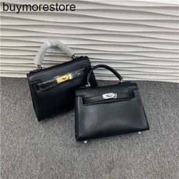 Handbag 7A Women Handmade Genuine leather bag bag Second generation mini small bag BOX cowhide fashion senior sense hand bill of lading shoulder cross body sma