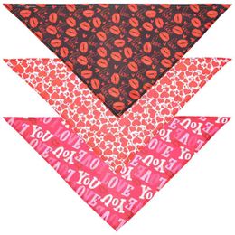 Dog Apparel Pet Scarf Holiday Bandanas Dogs Valentine Seasonal Small Triangle Medium Girl Puppy