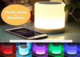 USB Rechargeable LED Night Light Speaker Colourful Lighting Touch Sensor Lamp Bedside Lamp for Bedroom Living Room270q28909990726