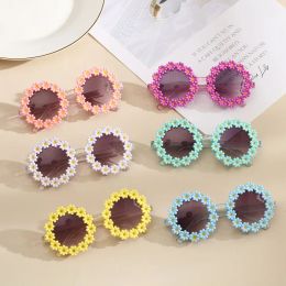 Sunglasses Fashion Kids Round Flower Sunglasses Cute Children Daisy Sunglasses Girls Boys Sport Shades Outdoor Sun Protection Eyewear