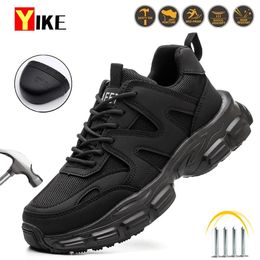 Women Safety Shoes Anti-smash Anti-puncture Work Shoes Breathable Lightweight Work Sneakers Indestructible Women Shoes Boots 240410