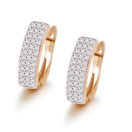 Earrings MxGxFam Mix Gold Color Mirco Full Zircon Hoop Earrings For Women 18 k Fashion jewelry CZ AAA+ Nickel Free