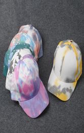 Tie-dyed connection baseball cap fashion gradient print sunshade snabpack hat2871252