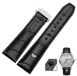 Watch Bands TOP Genuine Leather Watchband For MAURICE LACROIX Watches Strap Black Brown 20mm 22mm With Folding Buckle Bracelet5559945