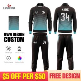 Sweatshirts Wholesale Custom Mens Summer Jogging Tracksuit Sweatshirts Adults Hoodies Polyester Black Football Tracksuits with Half Zipper