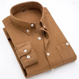 Men's Casual Shirts 2024 Spring And Autumn Corduroy Long Sleeved British Retro Youth Shirt Trend