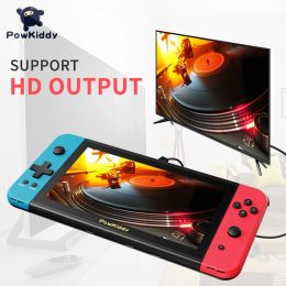 Players POWKIDDY X2 7 "IPS Screen Handheld Game Console Builtin 11 Simulator PS1 3D Game Retro Arcade Ultrathin Console 2500 Games